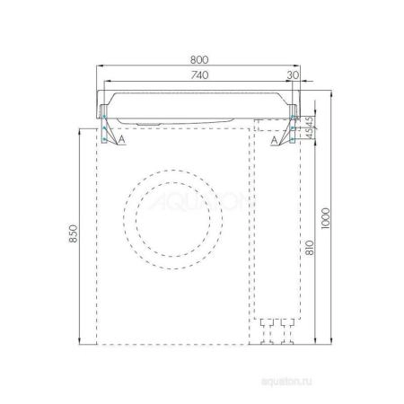 Раковина Aquaton Рейн 80 1A72113KRW010