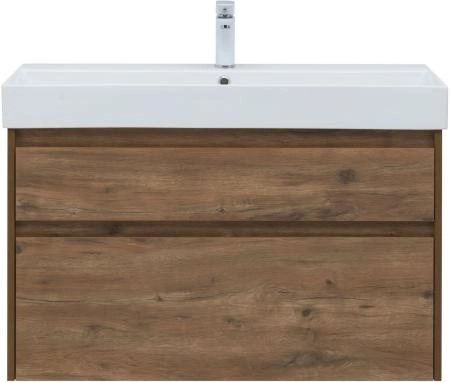 Тумба под раковину Aquanet Nova Lite 100 (SLIM SYNERGY) дуб рустикальный, 2 ящика