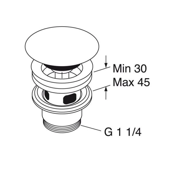 Донный клапан Villeroy&Boch 68080001