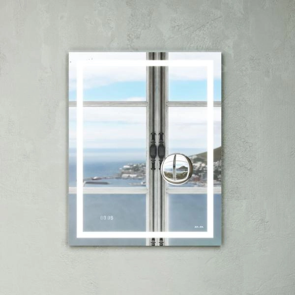 Зеркало AM.PM GEM 55 см Led-подсветка, часами и косметическим зеркалом, M91AMOX0553WG