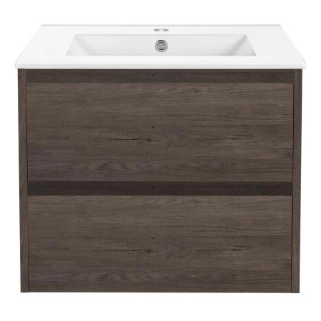 Тумба под раковину Vincea Gio 600 подвесная, 2 выкатных ящика soft-close, R.Oak