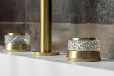 Смеситель на столешницу Boheme AURA на 3 отв. MAT GOLD 152-MG-A
