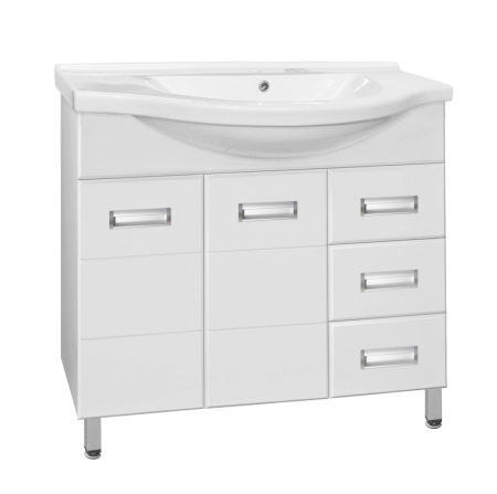 Тумба под раковину Style Line Elfante Ирис 100 (3 ящ.) напольная с ящиками, белая