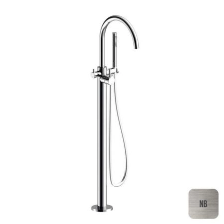 Almar Mixers Смеситель для ванны, напольный, с ручным душем, цвет: никель брашированный