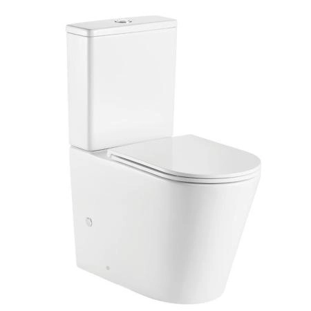 Унитаз напольный Azario Vetro 605х380х825 безободковый с бачком и сиденьем микролифт (AZ-2149)