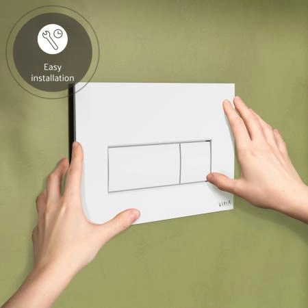 Кнопка смыва для инсталляции VitrA Root Square  740-2300 глянцевая белая двойный смыв