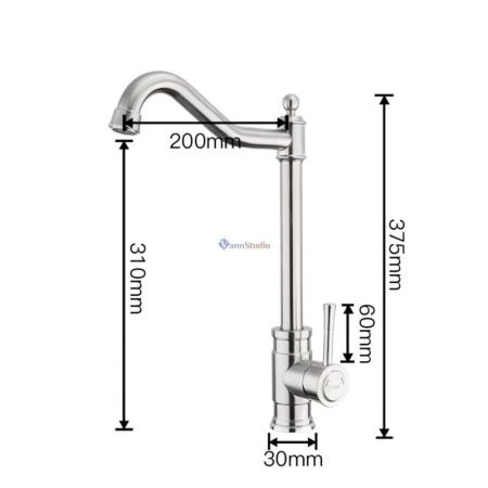 Смеситель для кухни Frap F41899-4 сатин