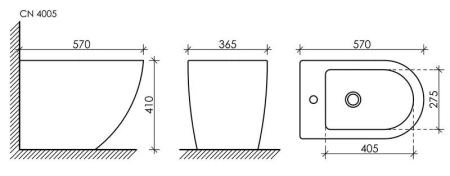 Напольное биде Metropol
