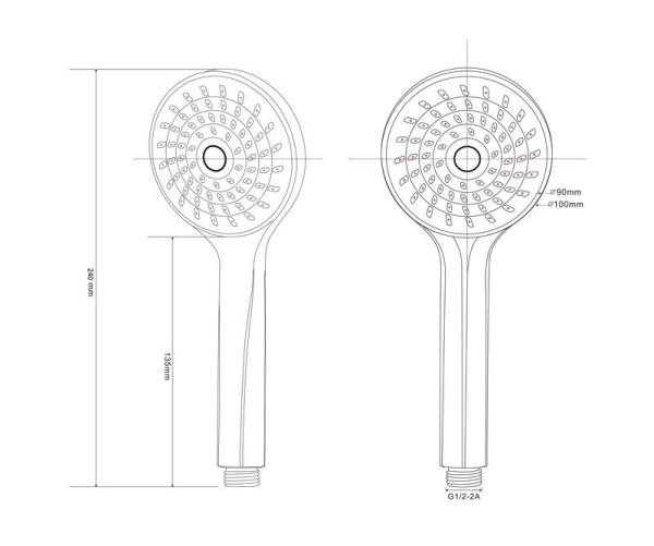 Ручной душ ESKO 1-режимный SSP751 хром