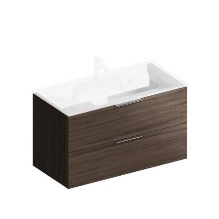 Тумба Kerama Marazzi PIANO FORTE ПИАНО ФОРТЕ PI.F.95\OLM подвесная 95 см, 2 ящика, дымчатый вяз