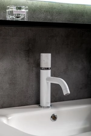 Смеситель STICK Boheme для умыв.низ. WHITE MRAMOR WHITE_Комплект 121-W-MR-WHITE