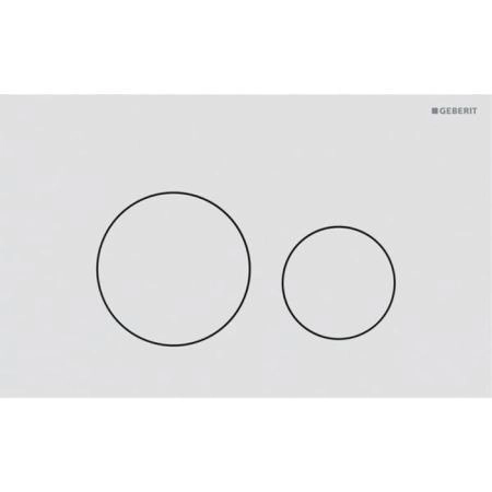 Geberit Sigma40 Клавиша для двойного смыва, круглая: Белый матовый