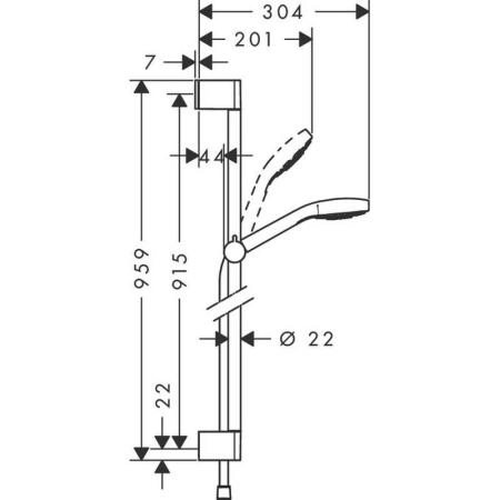 Душевой набор Hansgrohe Croma Select E 26594400, белый/хром