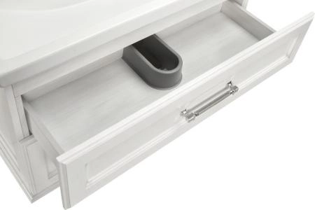 Тумба под раковину ASB-Woodline Венеция 100 Белый (патина серебро)