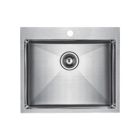 Кухонная мойка Paulmark ISAR PM805951-BS 590х510мм брашированная нерж. сталь