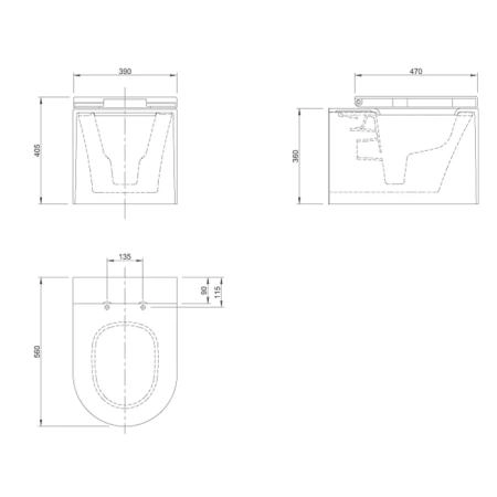 KNIEF Prime Унитаз подвесной 52x39x33см, с крышкой микролифт, цвет: белый матовый (упаковка: 2 коробки)