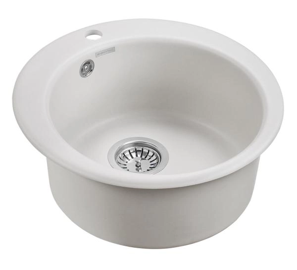 Мойка для кухни Paulmark GELEGEN, PM404800-WH, белый, D475 мм