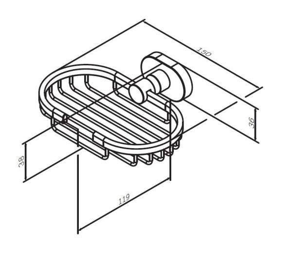 мыльница AM.PM Sense A7434600 хром