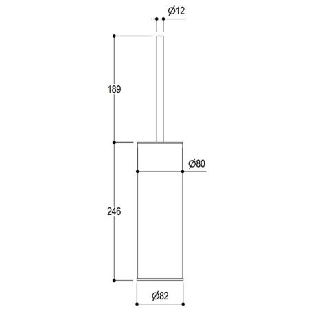 Ritmonio Elementa Fittings Напольный ёршик, цвет: Brushed