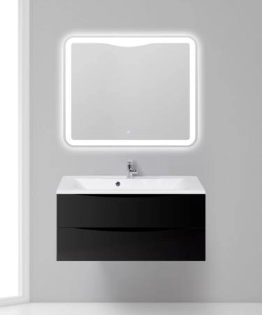 Тумба под раковину Belbagno MARINO Nero Lucido подвесная 1000x445x500 MARINO-1000-2C-SO-NL-P
