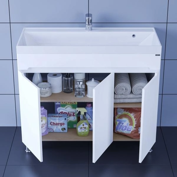 Тумба под раковину СаНта Лондон 100 224019, напольная (ум. Classic 100 литой мрамор)