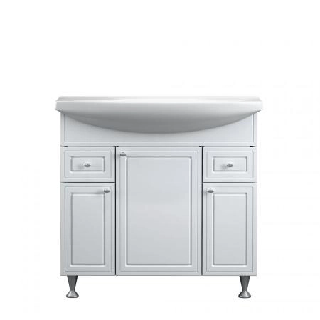 Тумба с раковиной напольная RedBlu by Damixa Palace One M41-FSX0853WG-WCC085 белый глянцевый