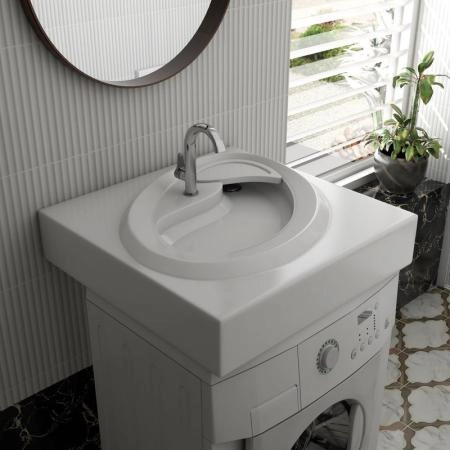 Раковина Madera над стиральной машиной Ameli 60х60 с кронштейнами