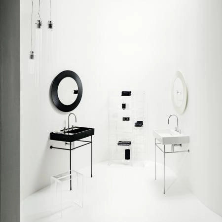 Laufen Kartell Зеркало круглое d=78см, настенное, без подсветки, цвет: черный