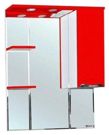 Зеркало-шкаф Bellezza Альфа 75 R с подсветкой красный