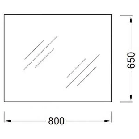 Зеркало Jacob Delafon OLA EB1098-RU 80 см