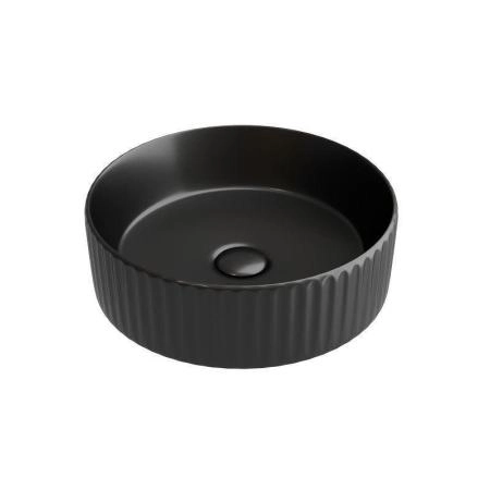 Умывальник чаша накладная круглая (цвет Черный Матовый) Element 360x360x115мм