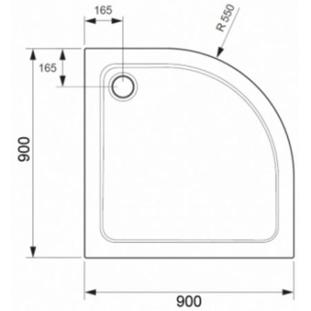 Поддон для душа Jacob Delafon FLIGHT 62444-00 90x90 см акриловый