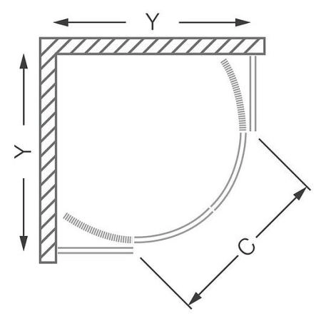 Душевой угол Roltechnik LEGA LINE LLR2/800 80x80 см профиль хром, стекло прозрачное