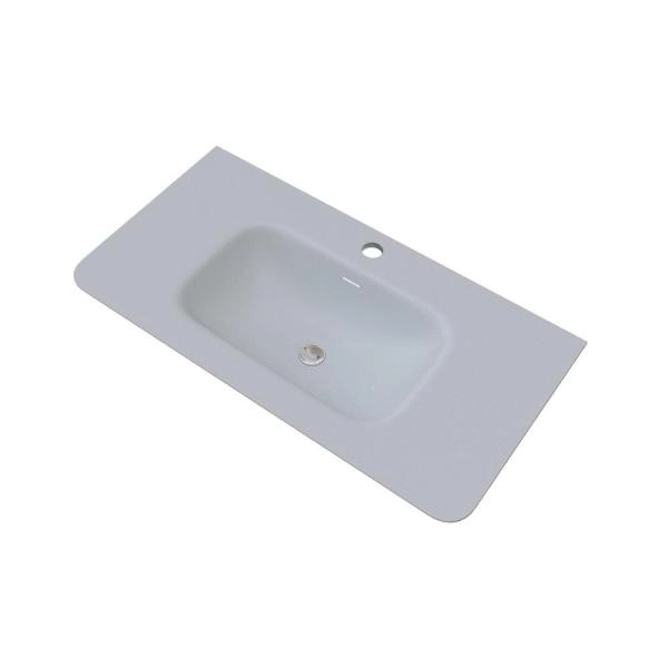 Раковина KNOTLOR ГРАЦИЯ FWB110900BEM, встраиваемая серый шелк, 90 см