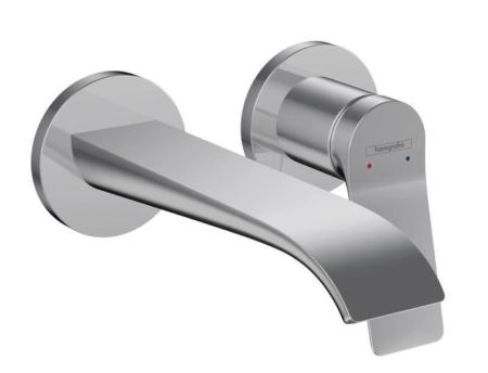 Смеситель Hansgrohe 75050000 Vivenis для раковины 192 мм, настен., на 2 отв. (внеш. монт. часть) хром
