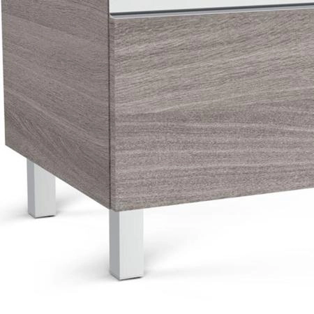 Roca The Gap Набор 4 ножек 11x3.5x3.5см, цвет: глянцевый алюминий