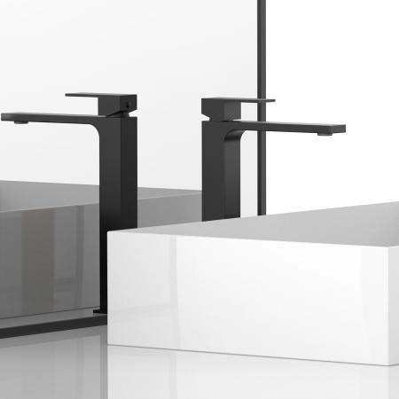 Смеситель Vincea Cube VBF-1C02MB для раковины однорычажный, черный