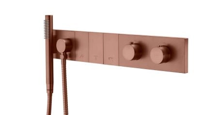 Смеситель ZODIAC Boheme THERMO с ручным душем BRUSHED BRONZE 133-SYS-BRB