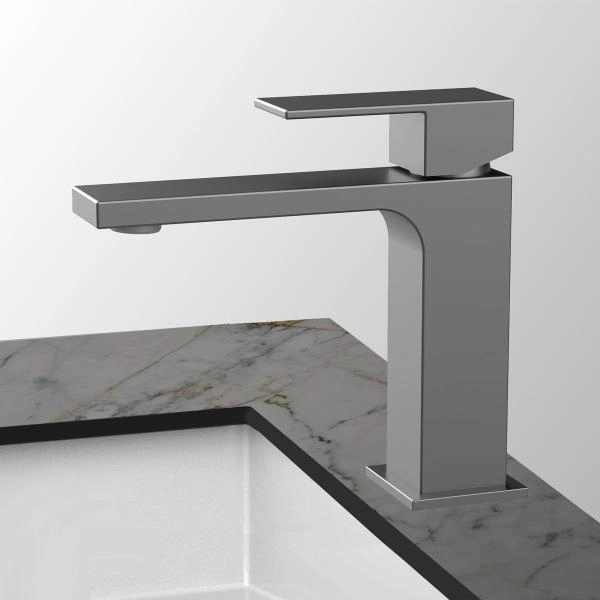 Смеситель Vincea Cube VBF-1C01GM для раковины однорычажный, вороненая сталь