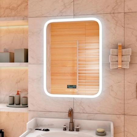 Зеркало Континент Glamour Led 700х900 с музыкальным блоком, подогревом ЗЛП451 с подсветкой
