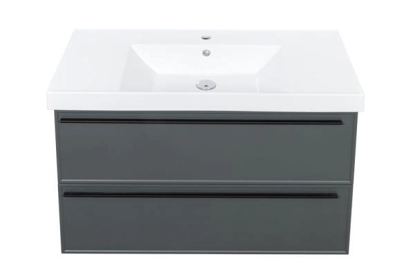 Тумба под раковину LA FENICE Elba Grigio TWIN серый 100 FNC-01-ELB-G-100-2 серый матовый зелёный матовый