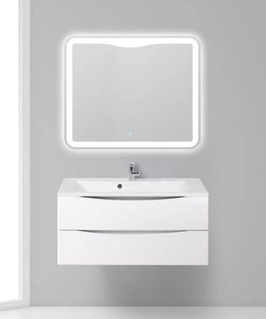 Тумба под раковину Belbagno MARINO Bianco Opaco подвесная 1000x445x500 MARINO-1000-2C-SO-BO-P