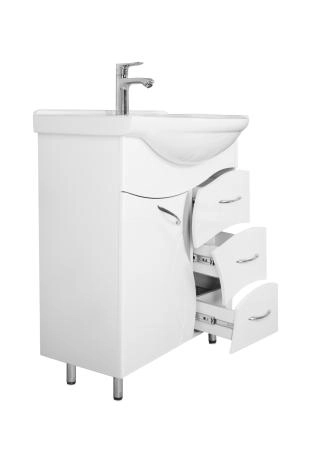 Тумба Style Line Амелия 75 (3 ящ.) с раковиной Байкал 75