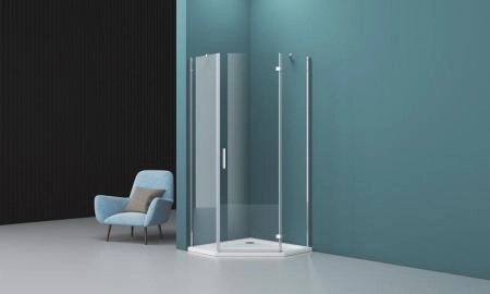 Душевой уголок BelBagno KRAFT 100x100 прозрачное стекло 6 мм профиль хром KRAFT-P-1-100-C-Cr-R