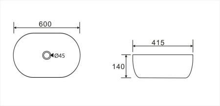Раковина на столешницу Koller Pool ROUND 60 без перелива