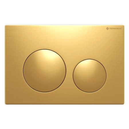 Клавиша смыва Terminus 62K24х16G, брашированное золото