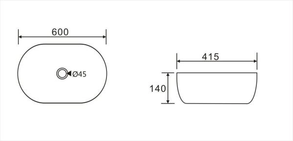 Раковина на столешницу Koller Pool ROUND 60 без перелива