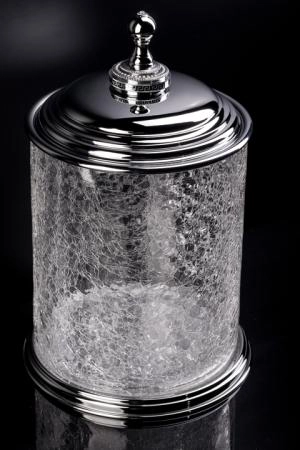 Ведро Boheme стекло ROYALE CRISTAL ХРОМ BLACK 10934-CR-B