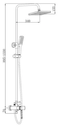 Душевая стойка BOCH MANN CHIKA BM8601 хром