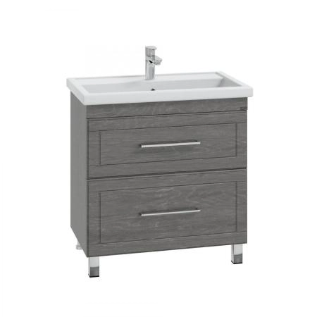 Тумба под раковину СаНта Венера 80 дуб шале графит, напольная. (ум Фостер 80)
